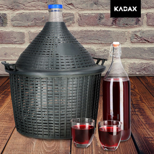 Kadax Bottiglia Grătare comerciale Sticlă con tappo in sughero Transparent 2000ml 3 pezzi