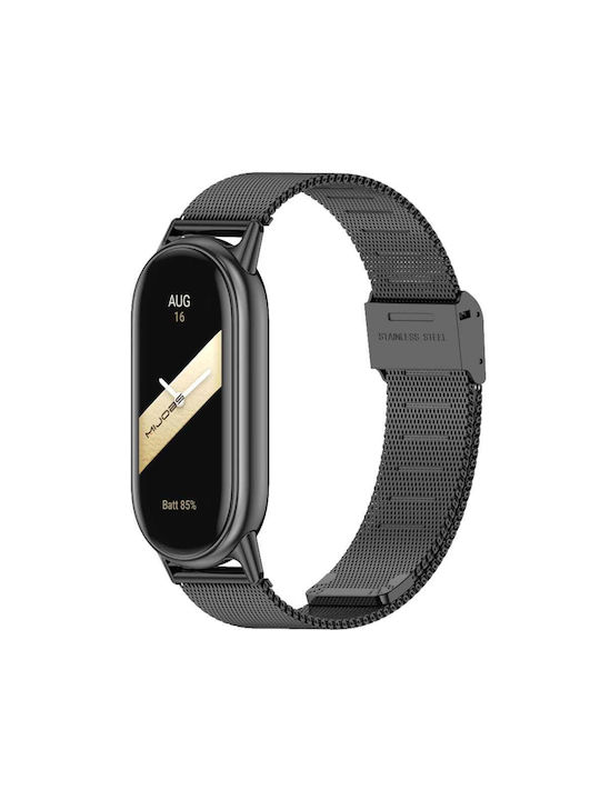 Techsuit Strap Stainless Steel Black (Xiaomi Mi Band 8 / 8 NFC / 9 / 9 NFC)