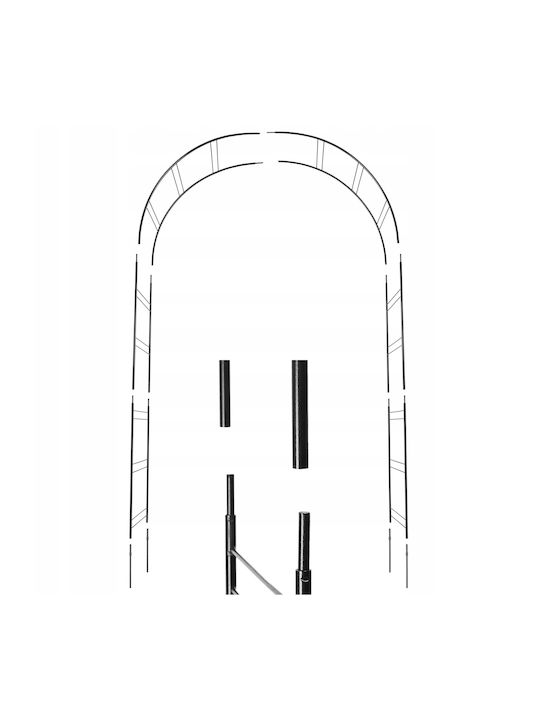 Arch de Grădină în Culoare Negru 1buc