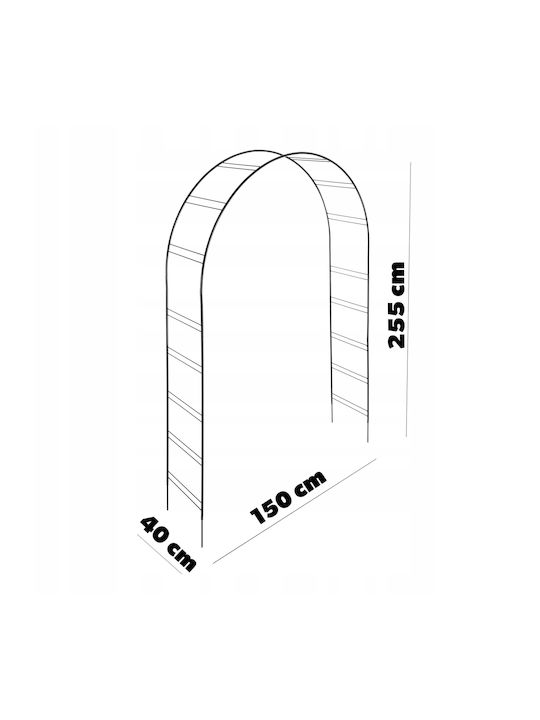 Arch de Grădină în Culoare Negru 1buc