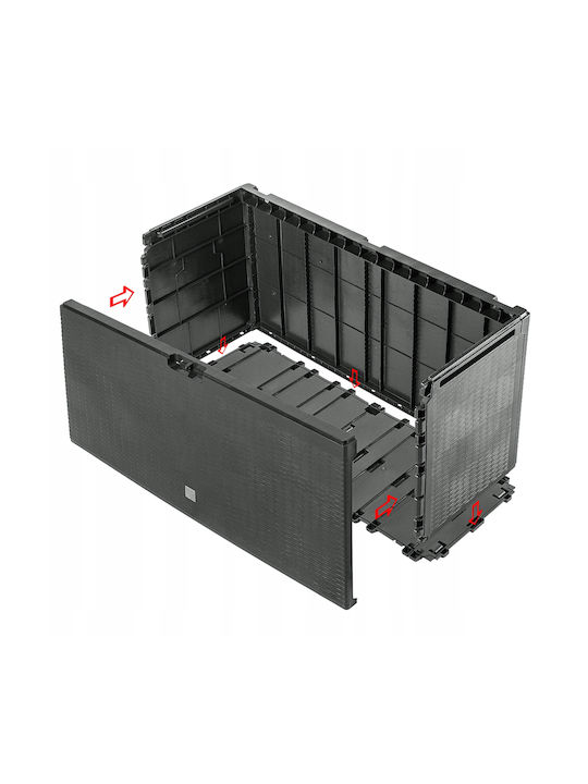 Kadax Cutie de depozitare pentru exterior Plastic 290lt Gri L114xW47xH59.5buc