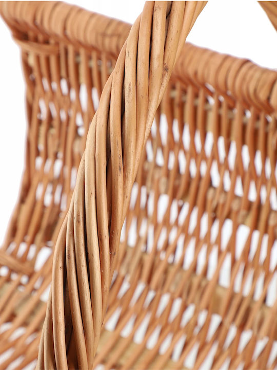 Kadax Μεταλλική Τσάντα Μεταφοράς Ξύλων 60x44x50cm Μπεζ