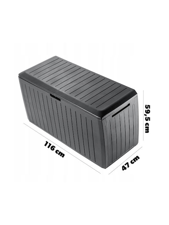 Kadax Outdoor Storage Box 290lt Gray L116.6xW47xH59.5cm