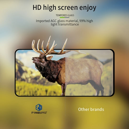 Pinwuyo 2.5D Full Face Tempered Glass Negru (Redmi Note 13 4G)