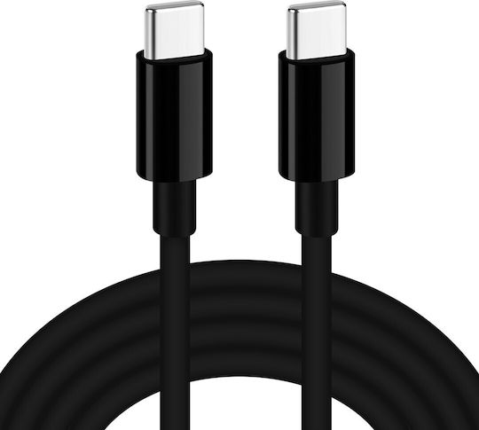 iBox USB 2.0 Cable USB-C male - USB-C 60W Μαύρο 1m IKUTCS1B