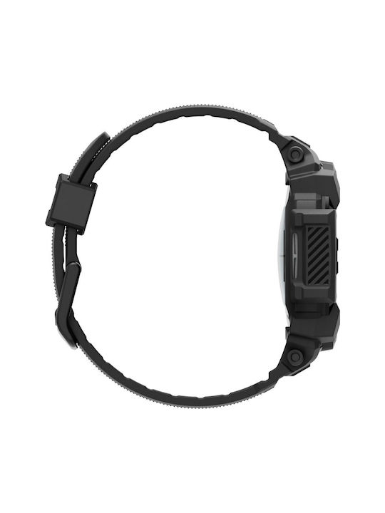 Spigen Rugged Armor Pro Silikonhülle in Schwarz Farbe für Samsung Galaxy Watch 7 (44 mm)