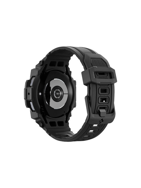 Spigen Rugged Armor Pro Θήκη Σιλικόνης σε Μαύρο χρώμα για Samsung Galaxy Watch 7 (40 mm)