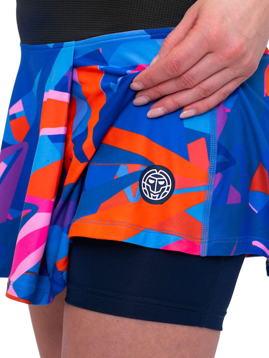 Bidi Badu Spike Bedruckter Wavy Damen Tennisrock Dunkelblau Blau