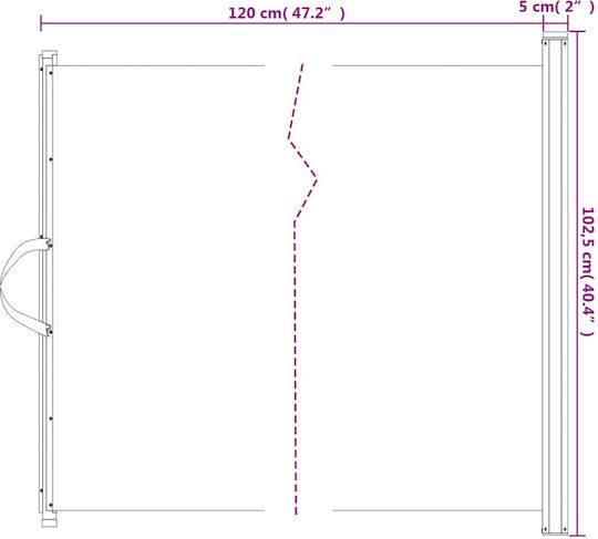 vidaXL Υφασμάτινο Διαχωριστικό Σκύλου 125x102.5εκ. Μαύρο