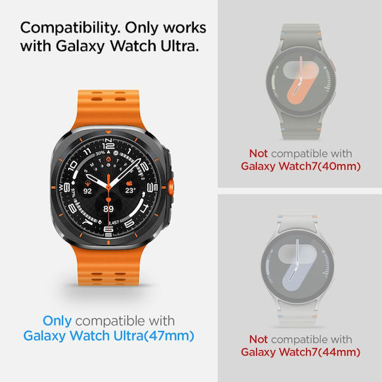 Spigen EZ Fit Tempered Glass για το Galaxy Watch Ultra 47mm 2τμχ AGL08349