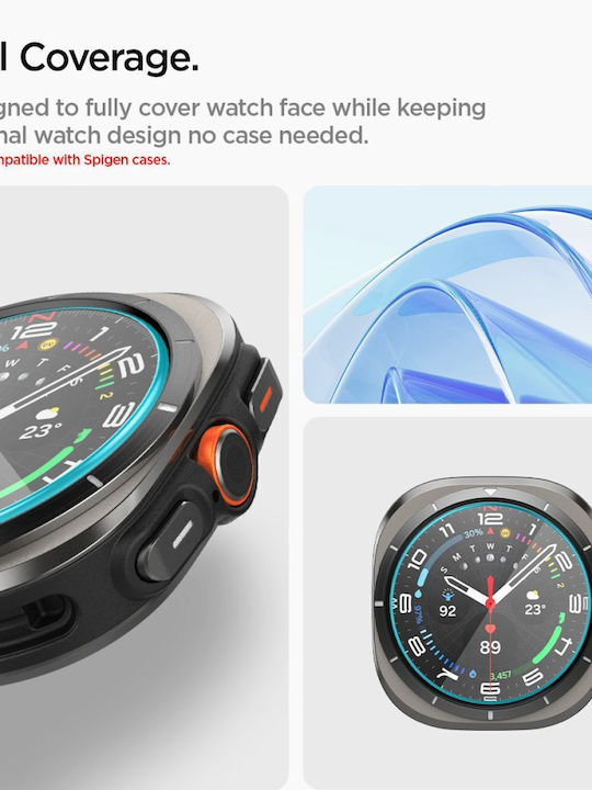 Spigen EZ Fit Закалено стъкло за Galaxy Watch Ultra 47mm Прозрачен 2бр AGL08349