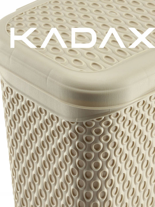 Kadax Wäschekorb Kunststoff 6lt mit Deckel Beige