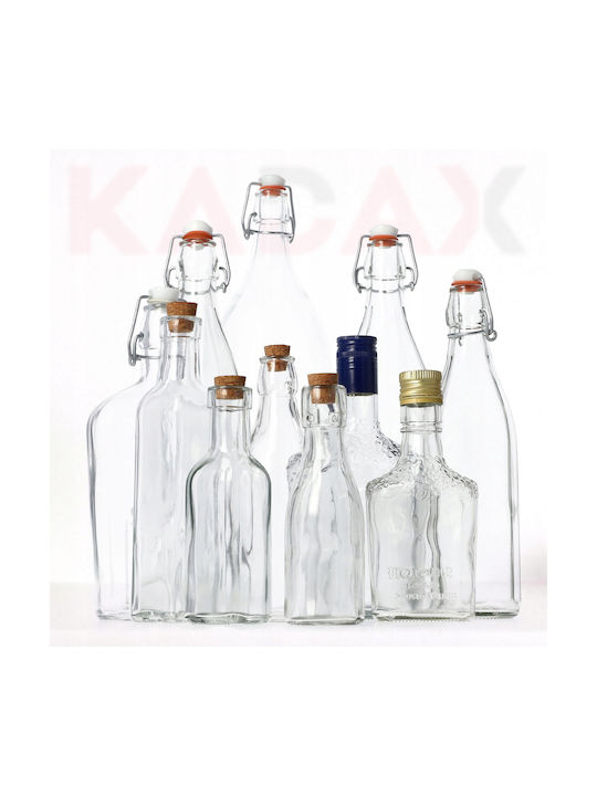 Kadax Flasche Wasser Glas mit Clip Transparent 750ml