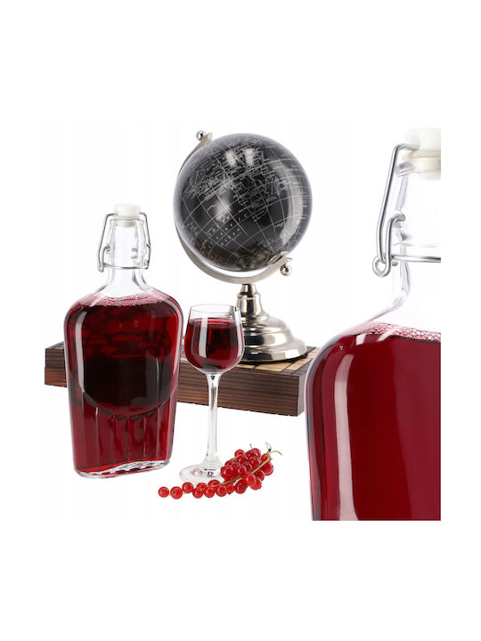 Kadax Flasche Wasser Glas mit Clip Transparent 500ml 6 Stück