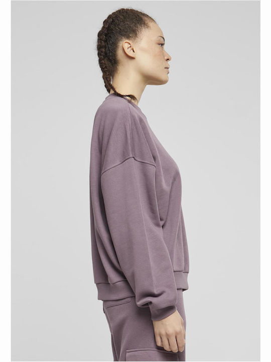 Ladies Long Women's Sweatshirt Faded Purple