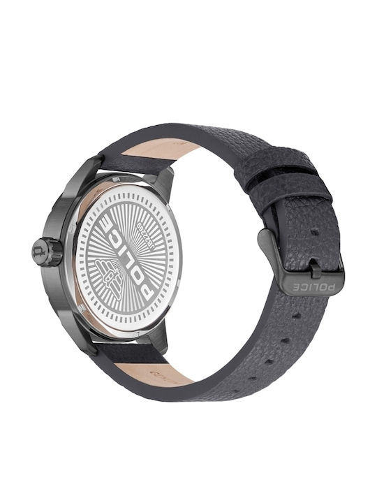 Police Watch Battery with Leather Strap