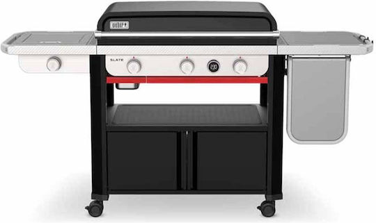 Weber Slate GPSB Premium Griddle Grătar pe gaz cu 3 buc 10.6kW și Arzător Lateral