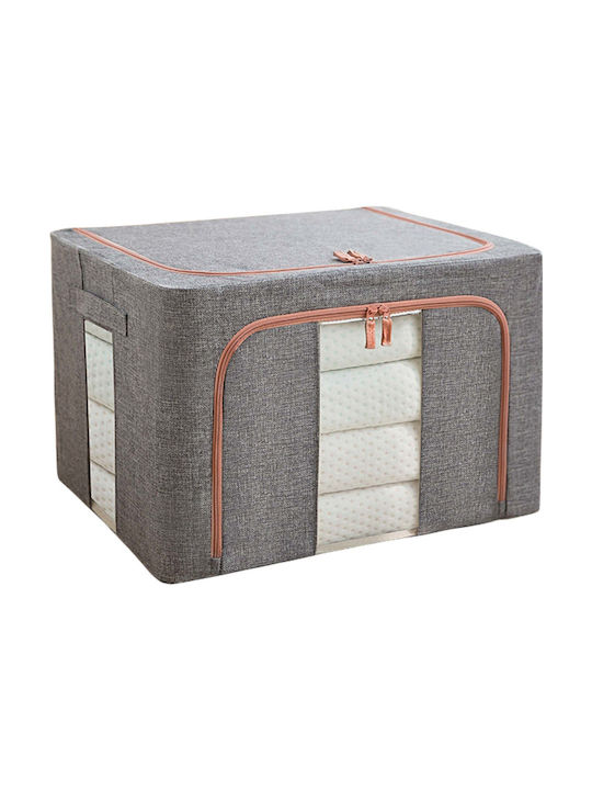 Tesatura Cutie de Depozitare cu Capac Gri 60x42x40cm 1buc