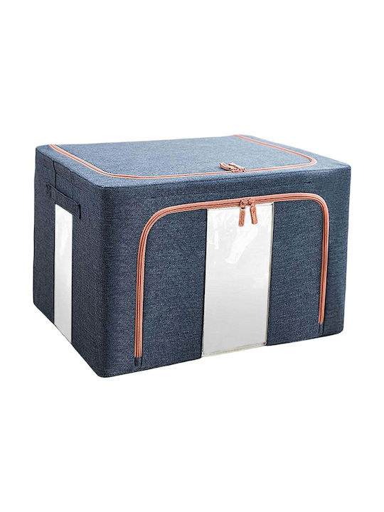 Tesatura Cutie de Depozitare cu Capac Albastru 40x30x20cm 1buc