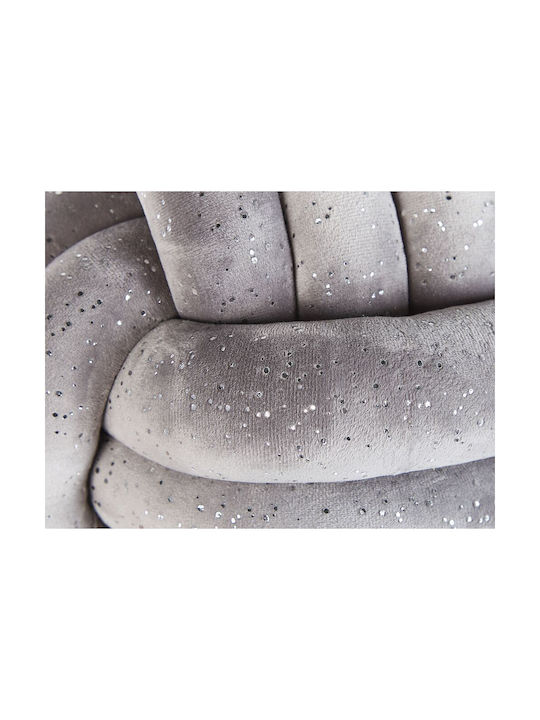 Decorative Velvet Pillow Gray Malni 30 X 30 Cm