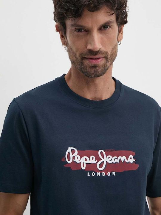 Pepe Jeans Ανδρικό T-shirt Κοντομάνικο Μπλε