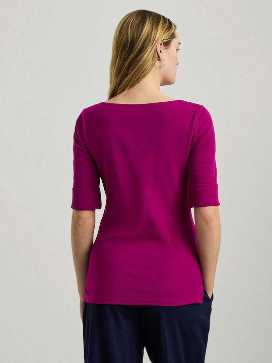 Ralph Lauren Damen Bluse Baumwolle Fuchsia