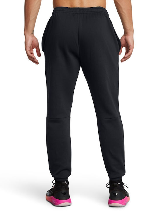 Under Armour Men's Fleece Sweatpants with Rubber Black