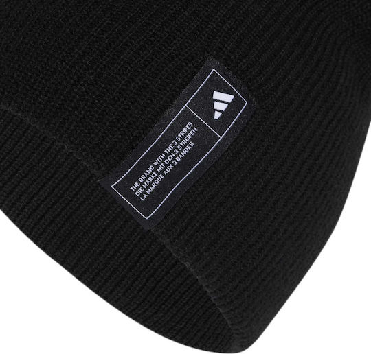 Essentials Beanie Unisex Beanie Knitted in Black color