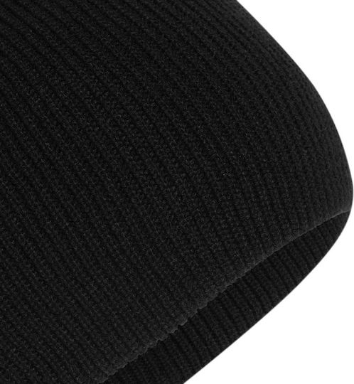 Essentials Beanie Unisex Beanie Knitted in Black color