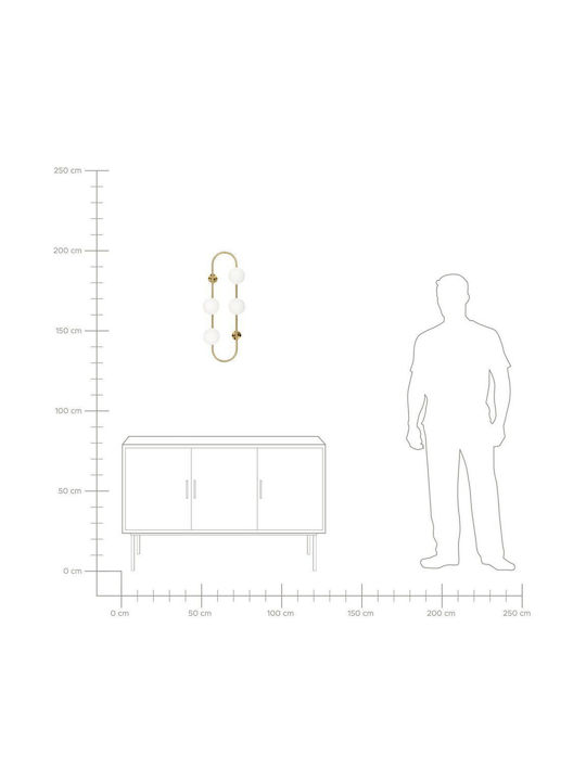 Beliani Modern Wall Lamp Gold