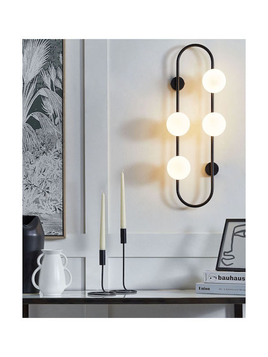 Beliani Modern Wandleuchte Schwarz