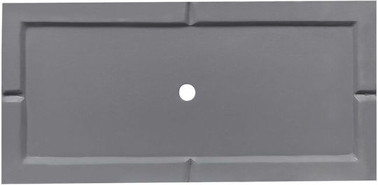 Beliani Zardiniere Din Plastic Gri 50x23x24cm