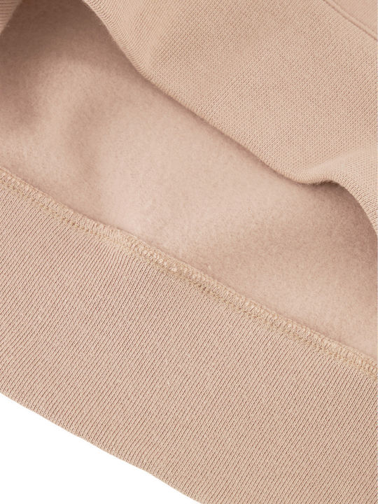 Damen Sweatshirt Kapuzen Beige