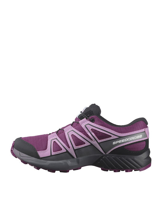 Kids Hiking Shoes Speedcross Cswp J Waterproof Purple
