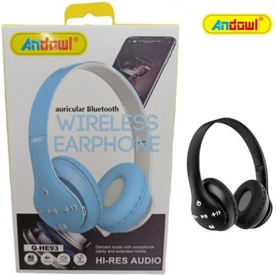Andowl Q-HE95 Bluetooth Wireless On Ear Headphones Black