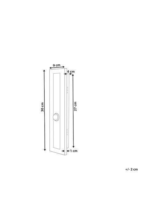 Beliani Iluminat Exterior Montat Pe Perete Led
