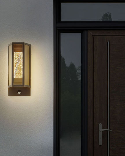 Beliani Wandmontiertes Außenlicht LED IP44 mit Warmweißem Licht
