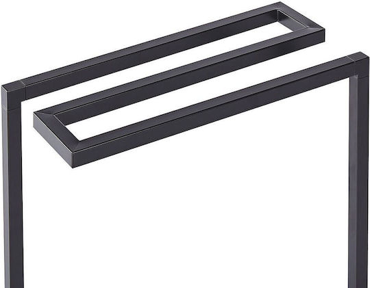 Beliani Raft De Haine De Baie Simplu 83x83cm Inox Negru