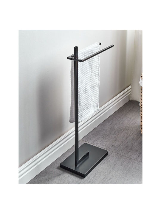 Beliani Raft de haine de Baie Dublu ​45x86cm Inox Negru