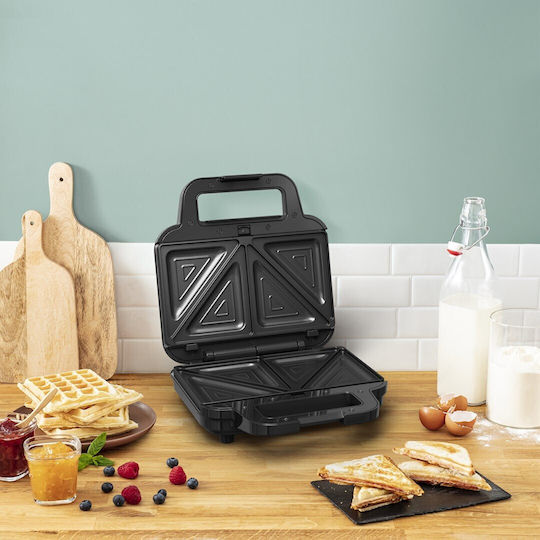 Tefal UltraCompact 3in1 Τοστιέρα με Αποσπώμενες Πλάκες για 2 Τοστ 700W Μαύρη