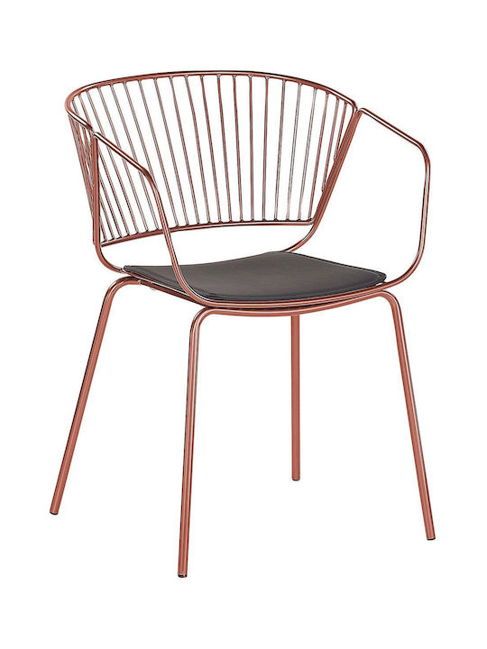 Dining Chair Set 2 Metal Copper Rigby