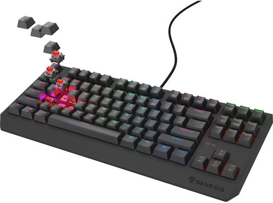 Genesis Thor 230 Lite Gaming Mechanical Keyboard Tenkeyless with Outemu Red switches and RGB lighting (English US)