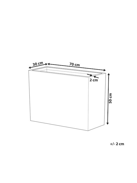 Planter 29 X 70 X 50 Cm Gray Edessa