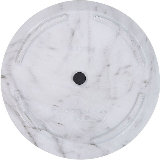 Planter Ø 43 Cm Marble Effect Valta