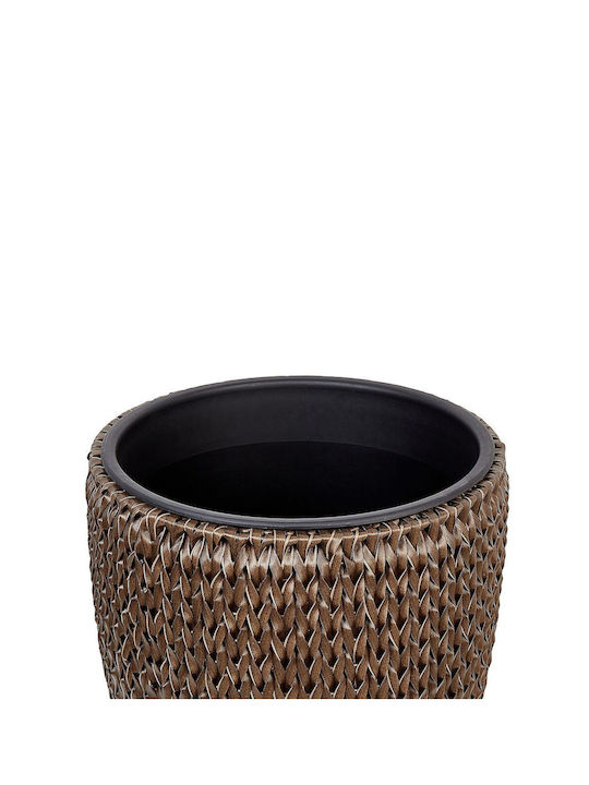 Set 2 Brown Rattan Flower Pots Berberis