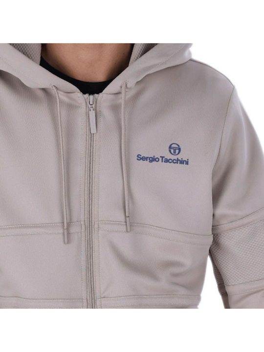 Sergio Tacchini Men's Sweatshirt Jacket with Hood and Pockets Nav