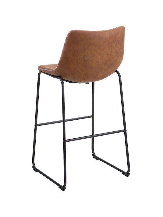 Stool Bar Upholstered with Fabric Gold Brown 2pcs