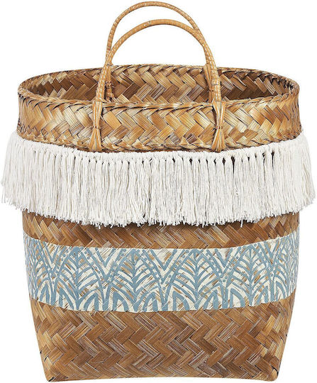 Beliani Aufbewahrungskorb Bamboo Beige