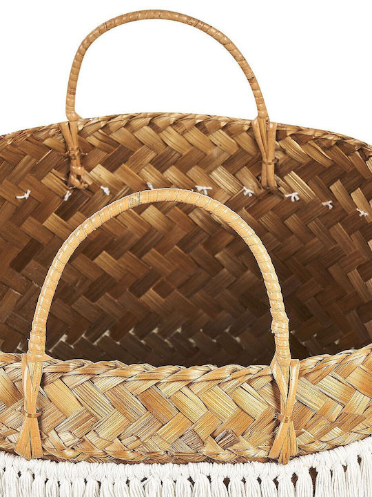 Beliani Καλάθι Αποθήκευσης Bamboo Μπεζ