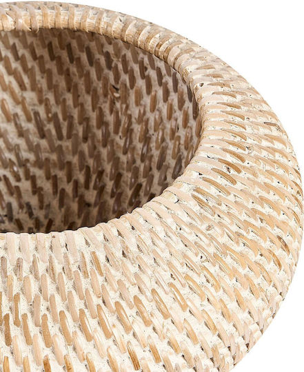 Beliani Καλάθι Αποθήκευσης Rattan με Καπάκι Μπεζ
